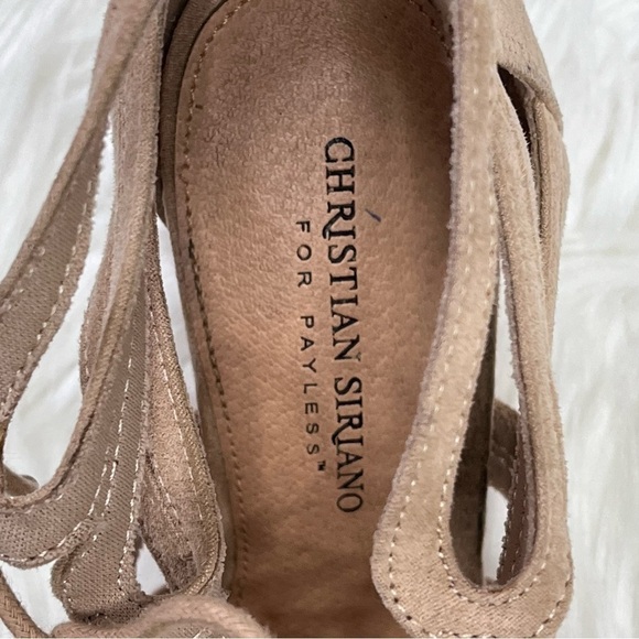 Christian Siriano for Payless Beige Lace Up Heels Size 7.5 - Picture 10 of 10